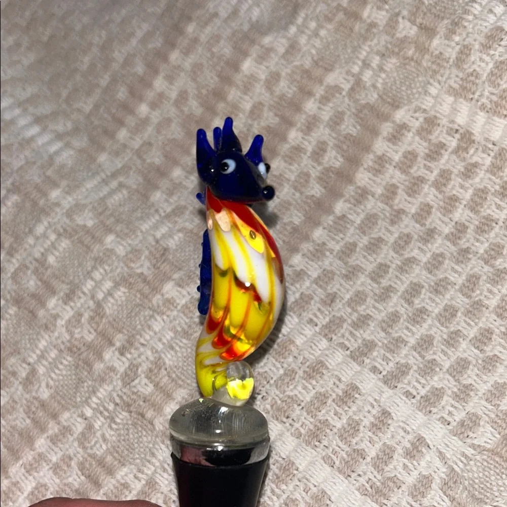 Colorful Seahorse Wine Stopper
